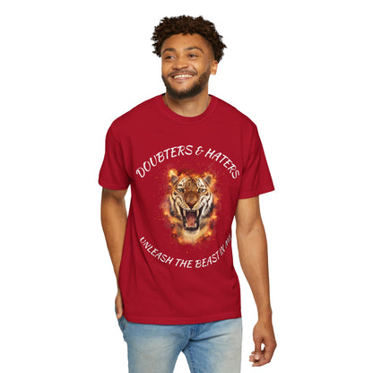 Unleash the Beast Tiger T-Shirt — Doubters & Haters Motivational Tee