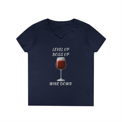 "Wine Down" V-Neck Tee