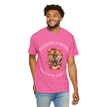 Unleash the Beast Tiger T-Shirt — Doubters & Haters Motivational Tee