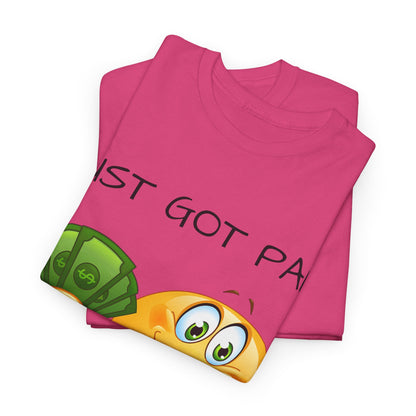 Just Got Paid Let's Get Lit Emoji Money Tee — Funny Payday Graphic T-Shirt
