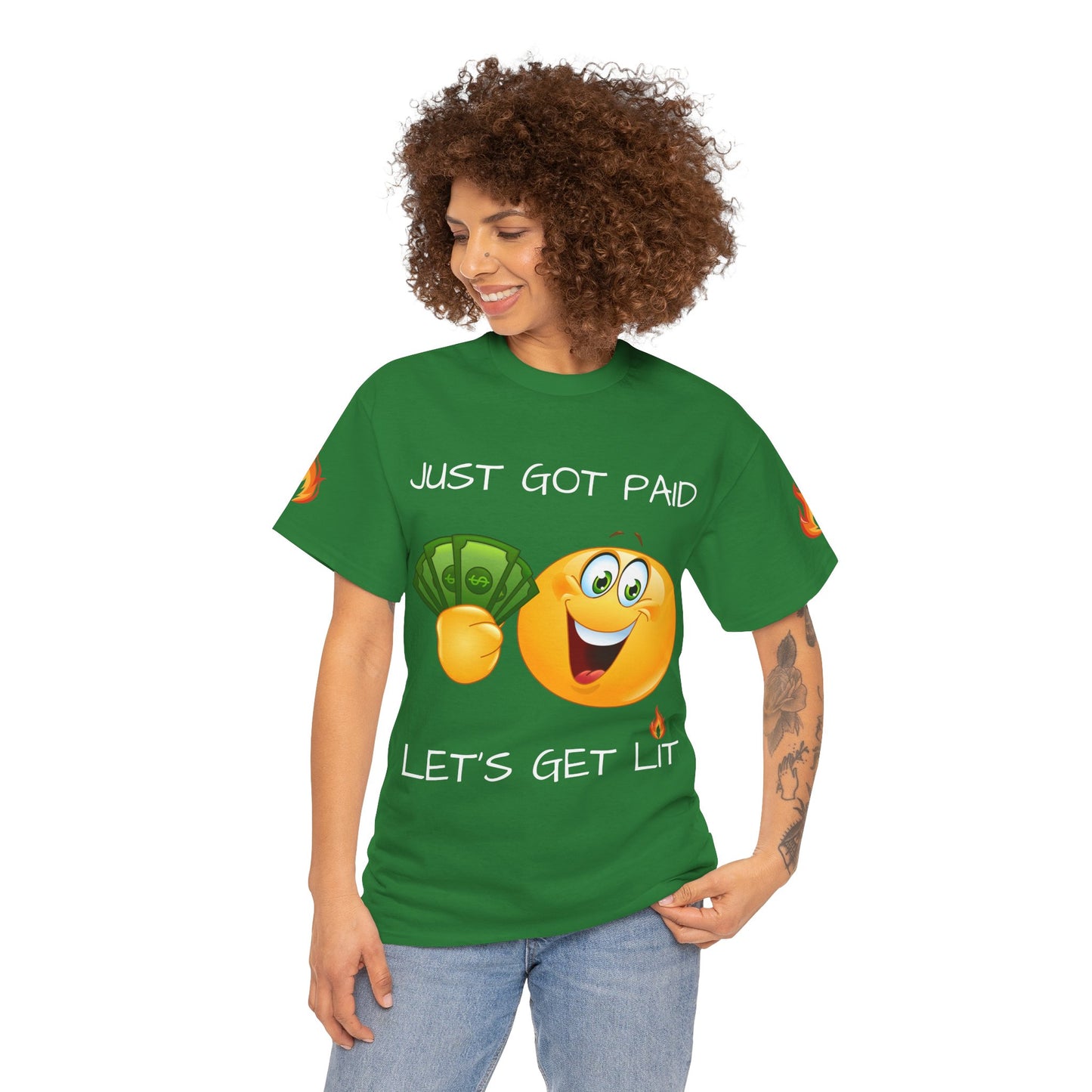 'Just Got Paid Let's Get Lit' T-Shirt