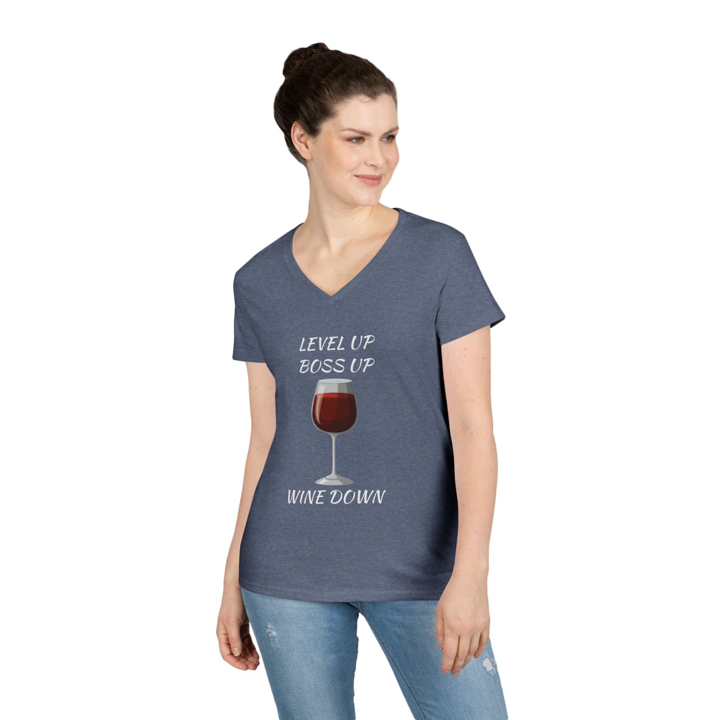 "Wine Down" V-Neck Tee