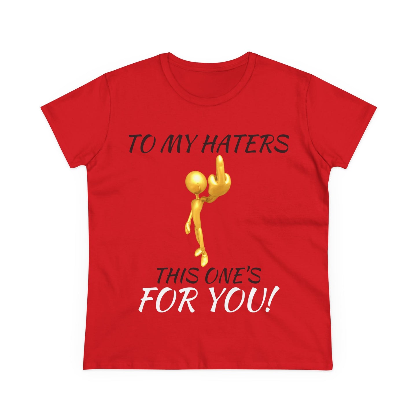Funny Middle Finger Graphic Tee- Women's