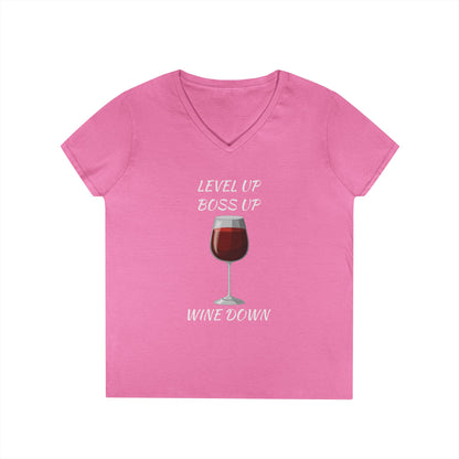 "Wine Down" V-Neck Tee