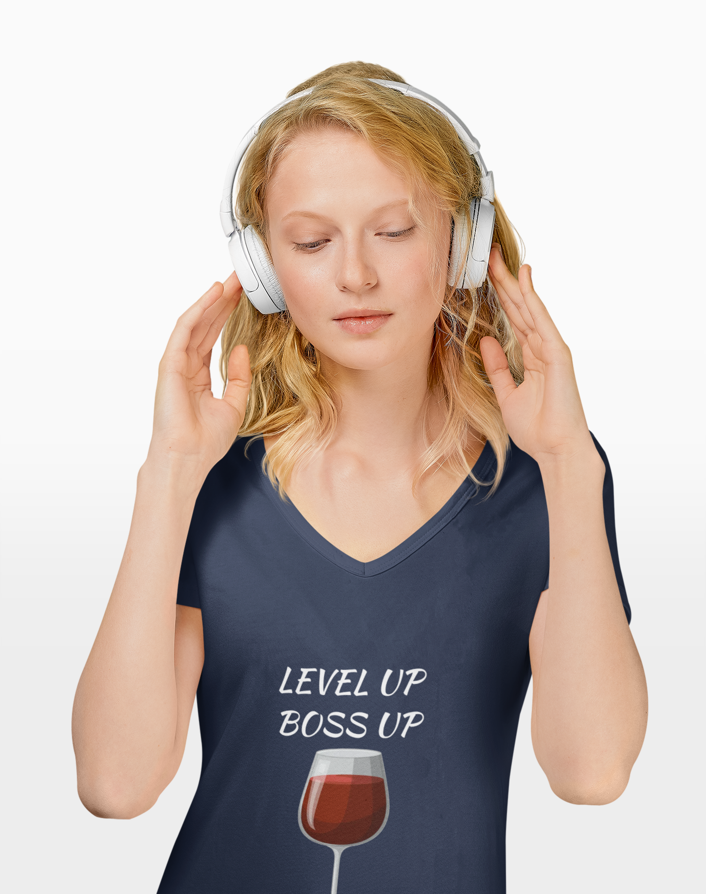 "Wine Down" V-Neck Tee