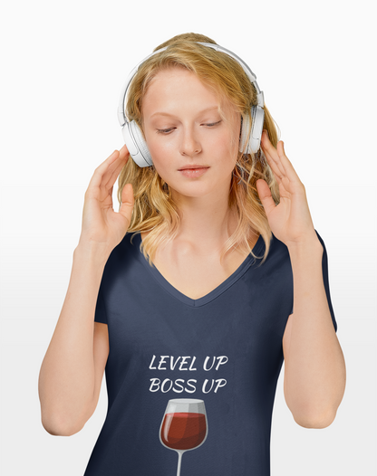 "Wine Down" V-Neck Tee
