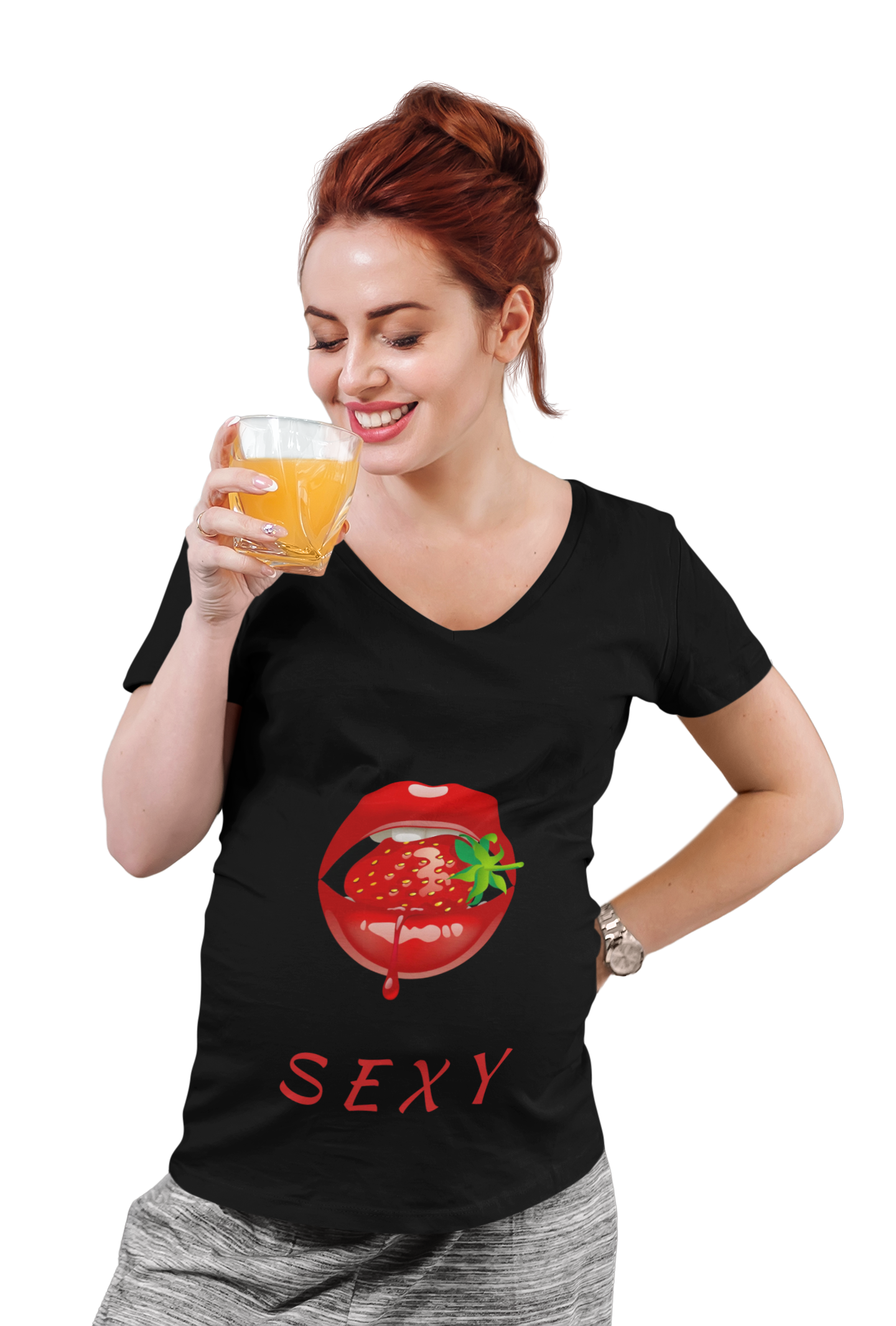"Sweet Juicy and Sexy" Ladies V-Neck Tee