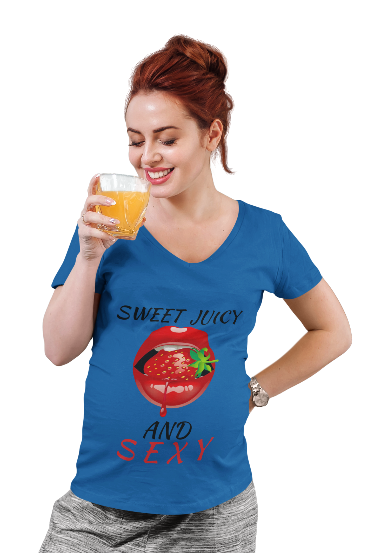 "Sweet Juicy and Sexy" Ladies V-Neck Tee
