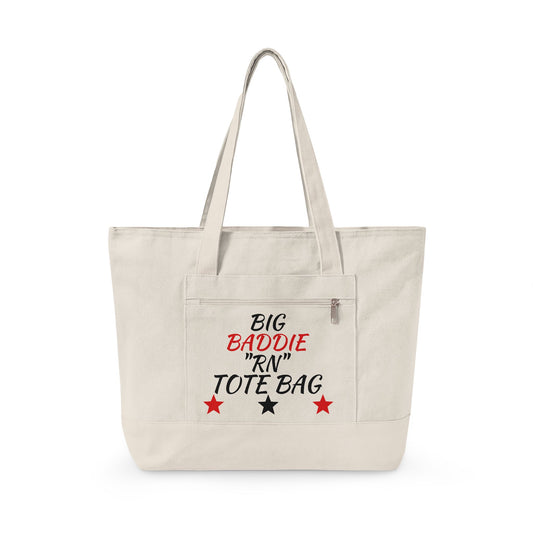 "Big Baddie RN" Canvas Tote