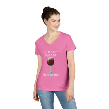 "Wine Down" V-Neck Tee
