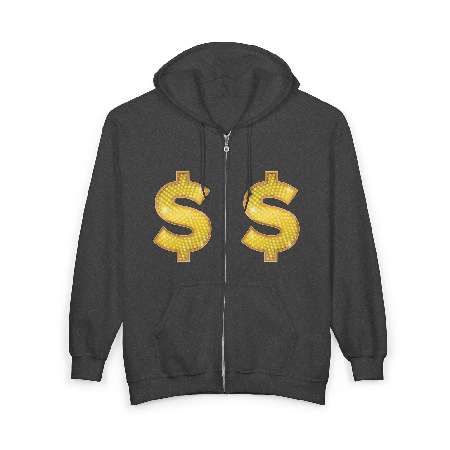 Dollar Sign Full-Zip Hoodie
