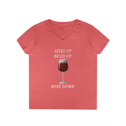 "Wine Down" V-Neck Tee