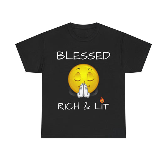 "Blessed Rich & Lit" Unisex Tee