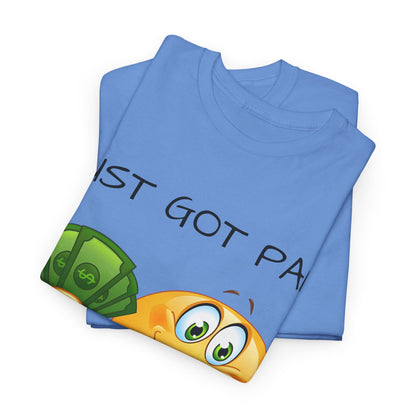 Just Got Paid Let's Get Lit Emoji Money Tee — Funny Payday Graphic T-Shirt