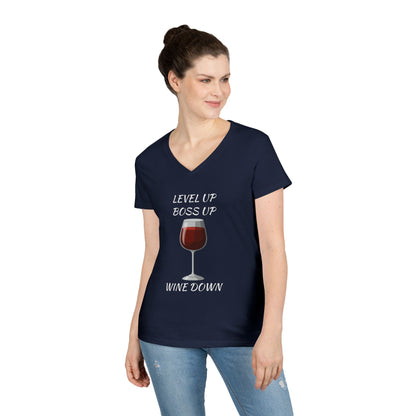 "Wine Down" V-Neck Tee
