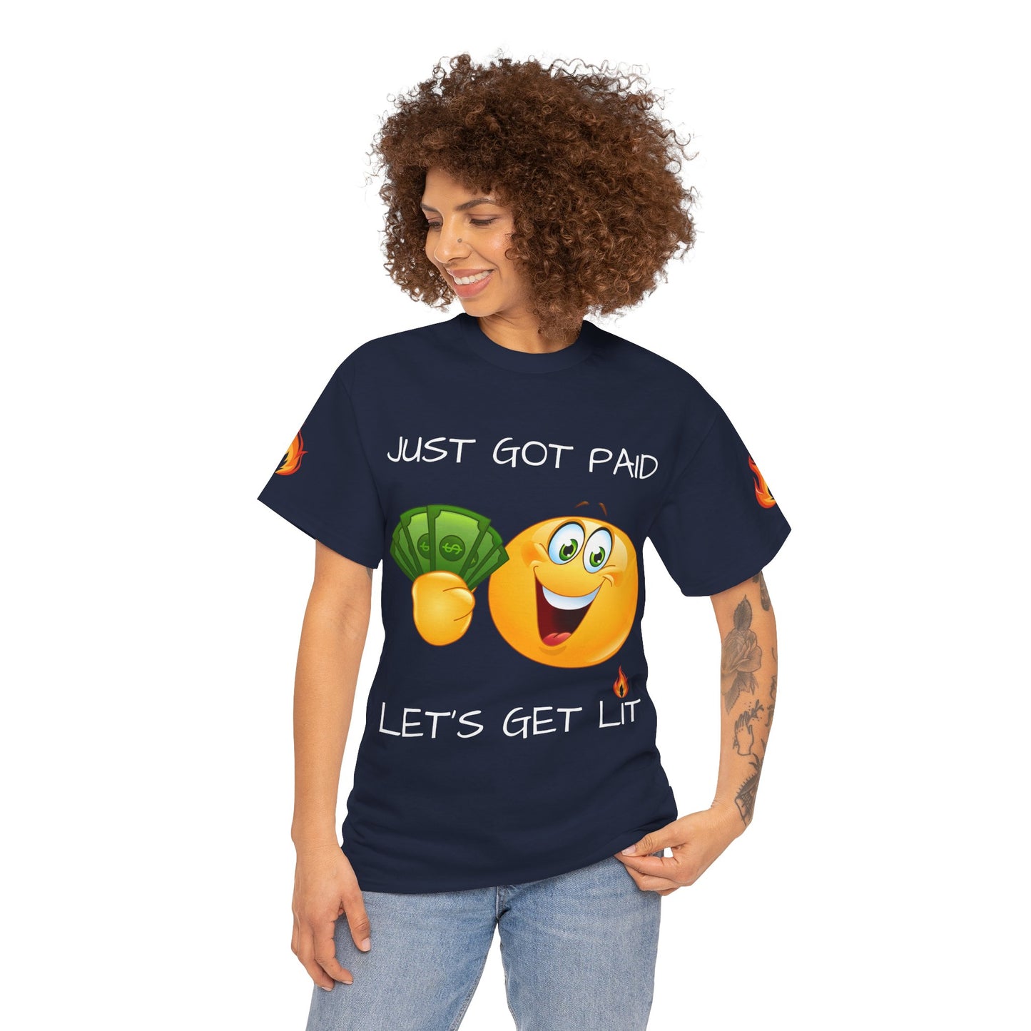 'Just Got Paid Let's Get Lit' T-Shirt