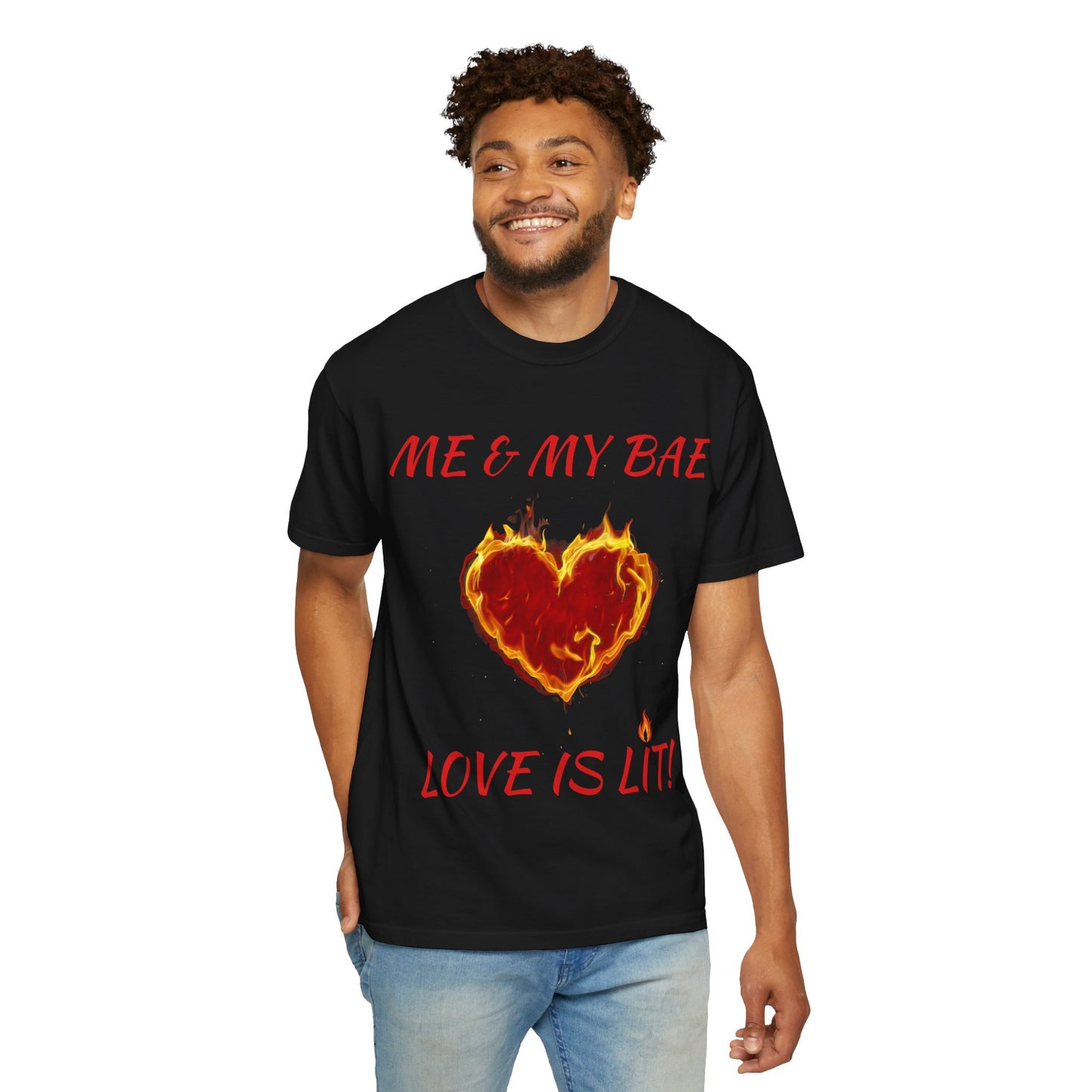 Valentine 'Me & My Bae — Love Is Lit' Graphic Tee
