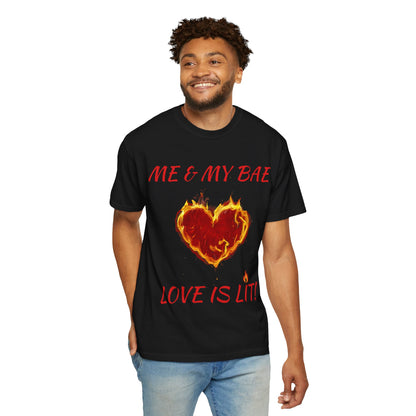 Valentine 'Me & My Bae — Love Is Lit' Graphic Tee