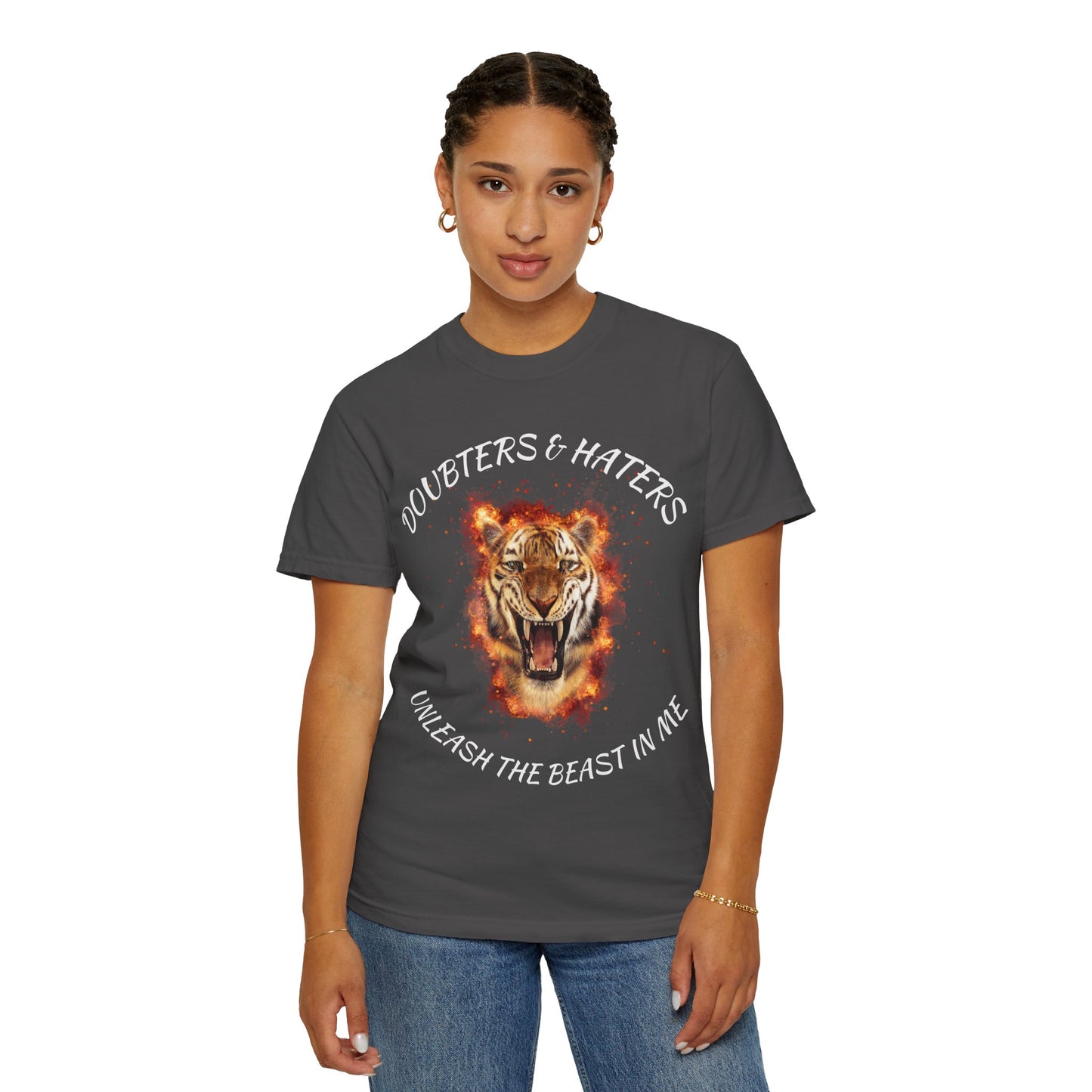 Unleash the Beast Tiger T-Shirt — Doubters & Haters Motivational Tee