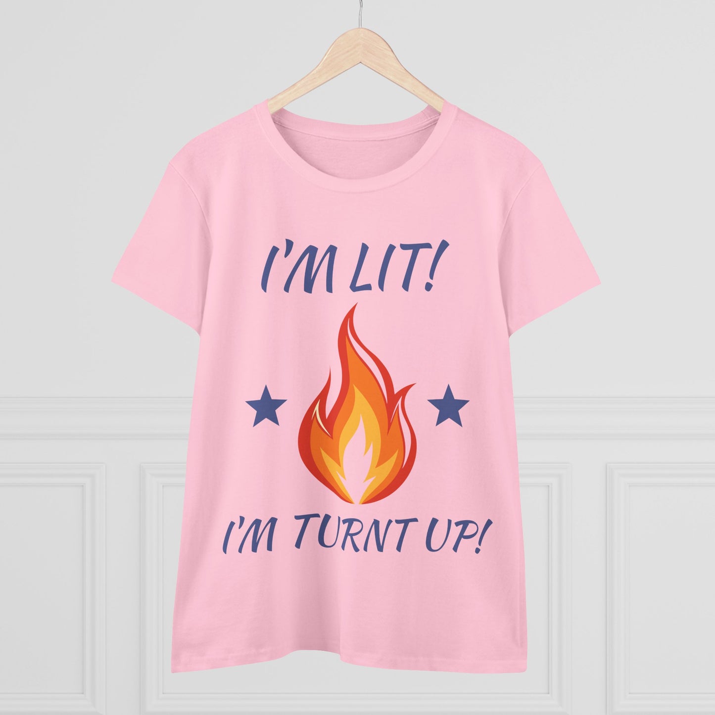 "I'm Lit! I'm Turnt Up!" Flame Graphic Tee