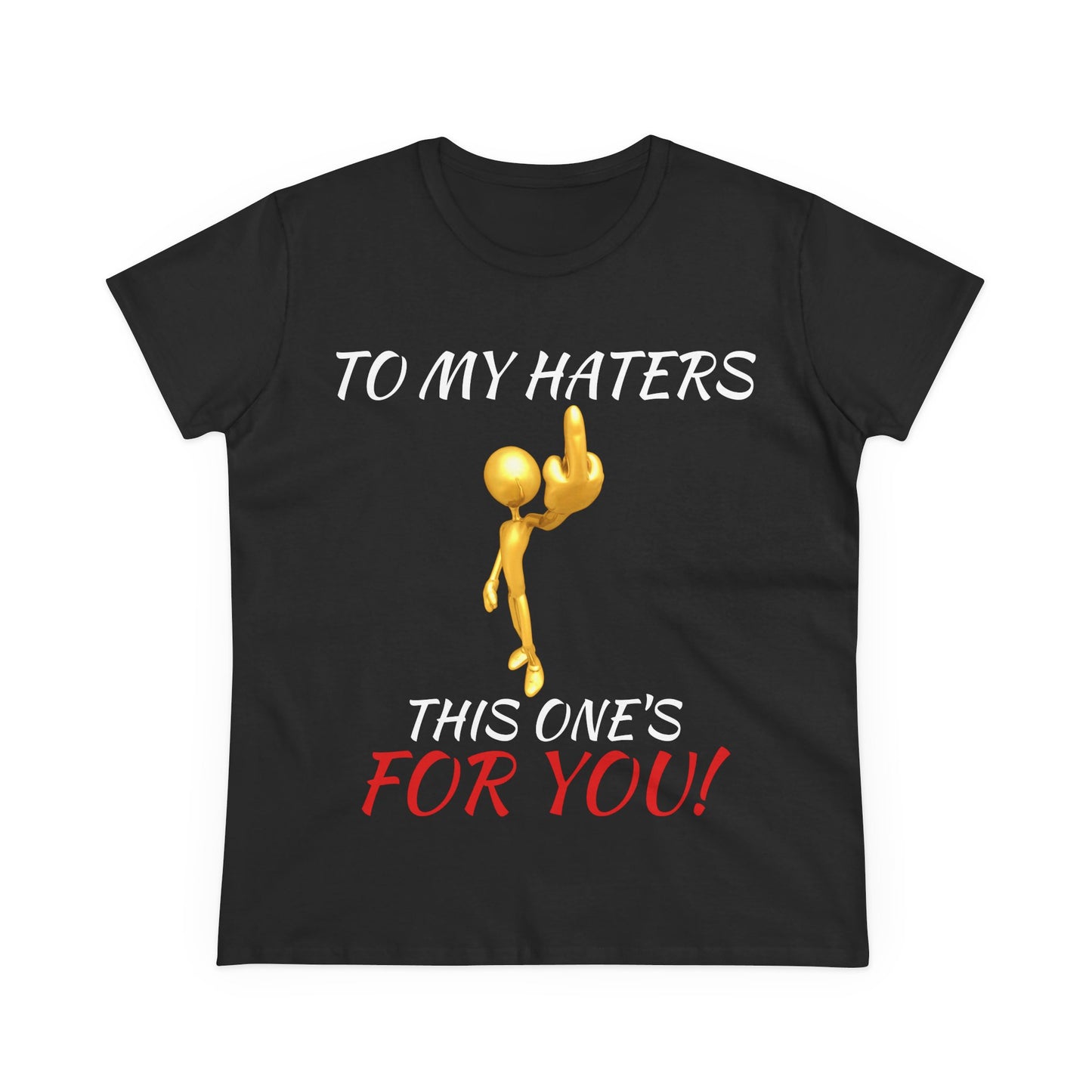 Funny Middle Finger Graphic Tee- Women's