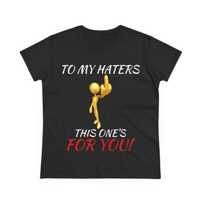 Funny Middle Finger Graphic Tee- Women's
