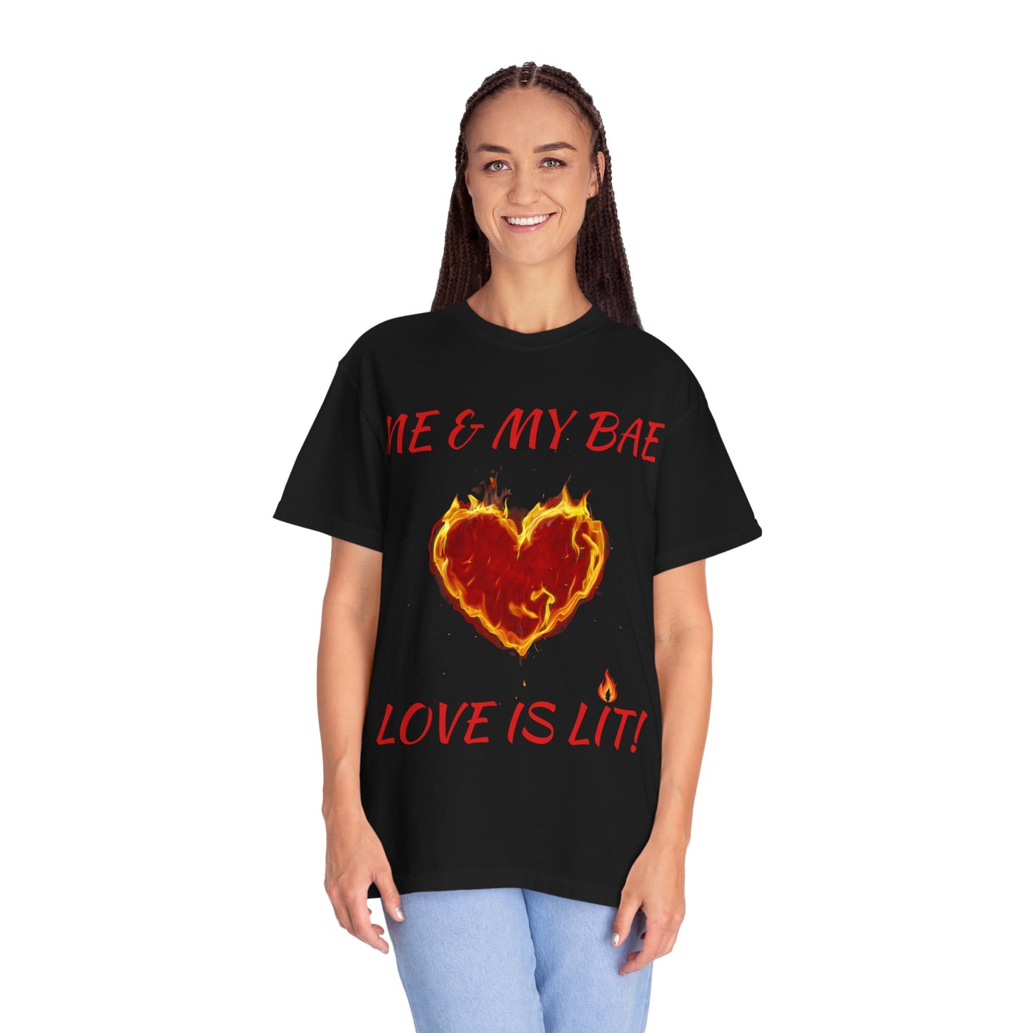Valentine 'Me & My Bae — Love Is Lit' Graphic Tee