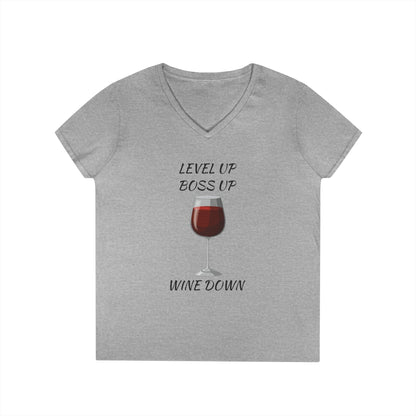 "Wine Down" V-Neck Tee