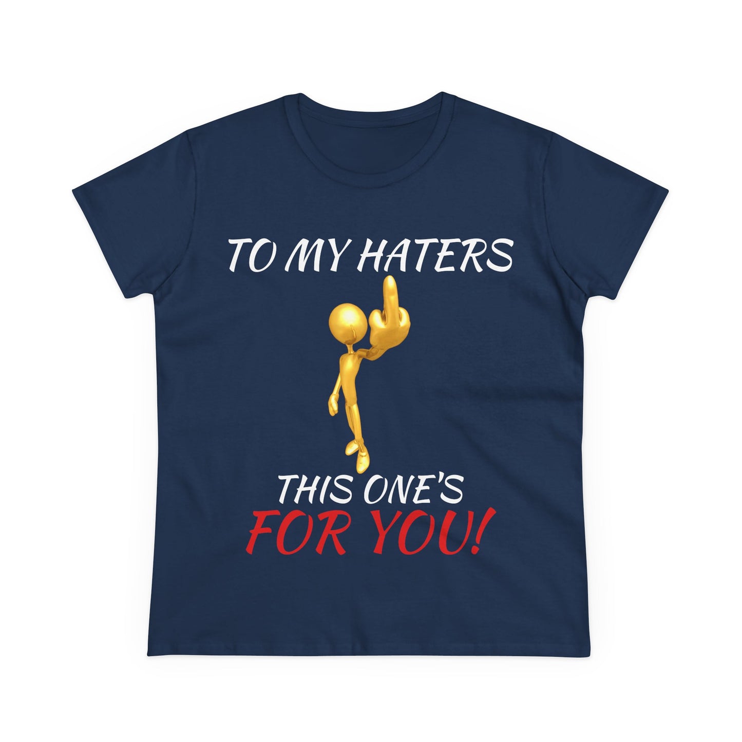 Funny Middle Finger Graphic Tee- Women's
