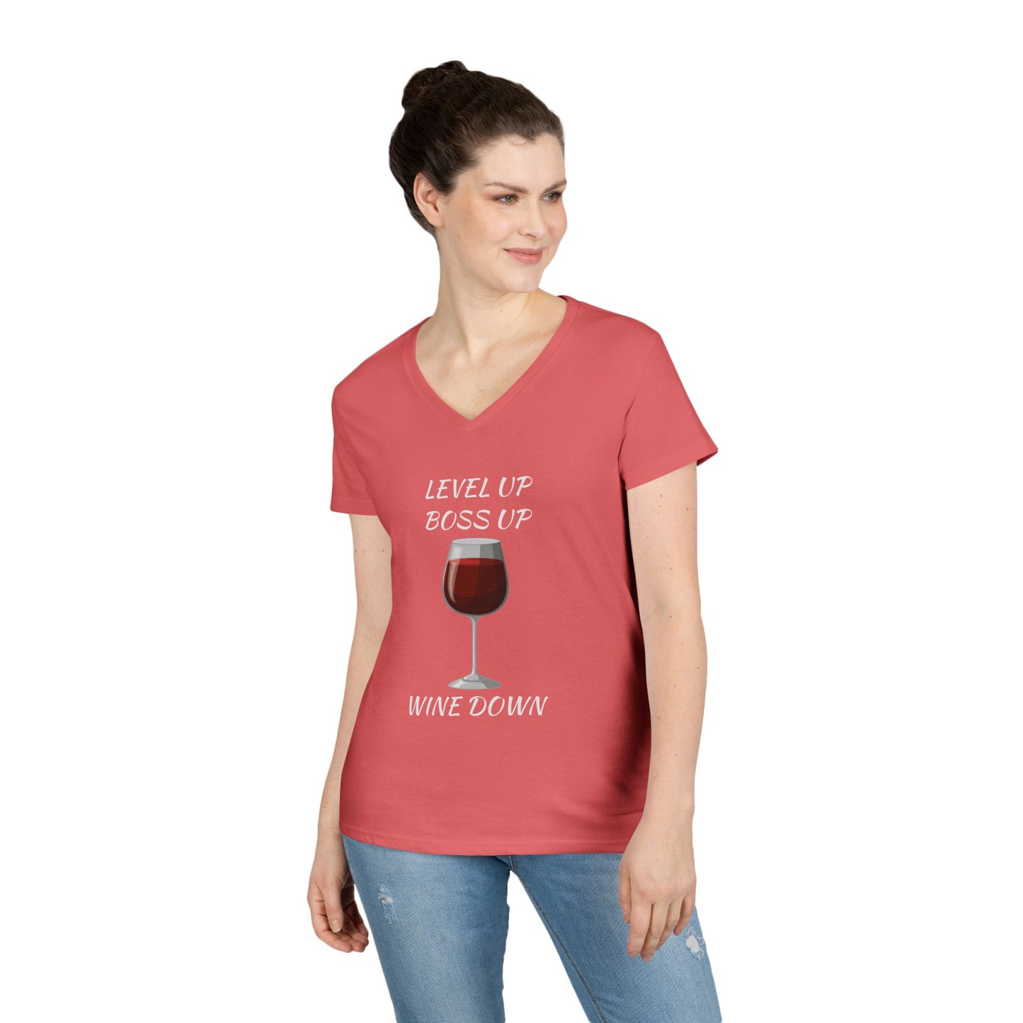 "Wine Down" V-Neck Tee