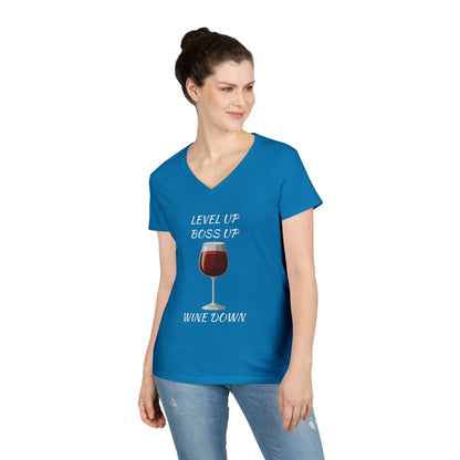 "Wine Down" V-Neck Tee