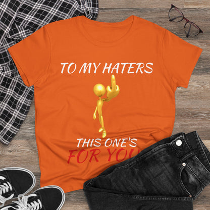 Funny Middle Finger Graphic Tee- Women's