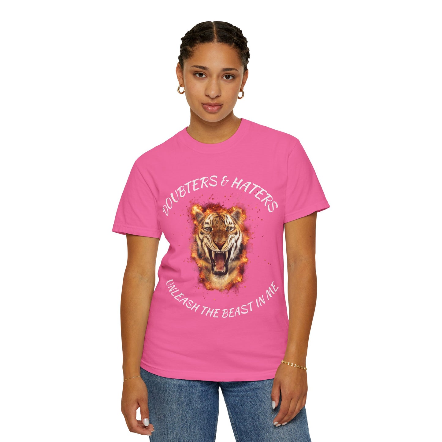 Unleash the Beast Tiger T-Shirt — Doubters & Haters Motivational Tee