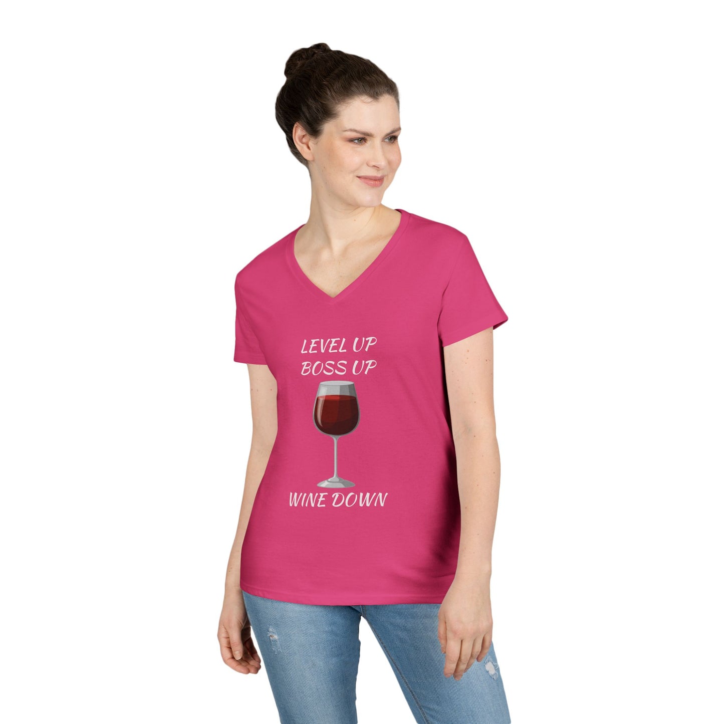 "Wine Down" V-Neck Tee