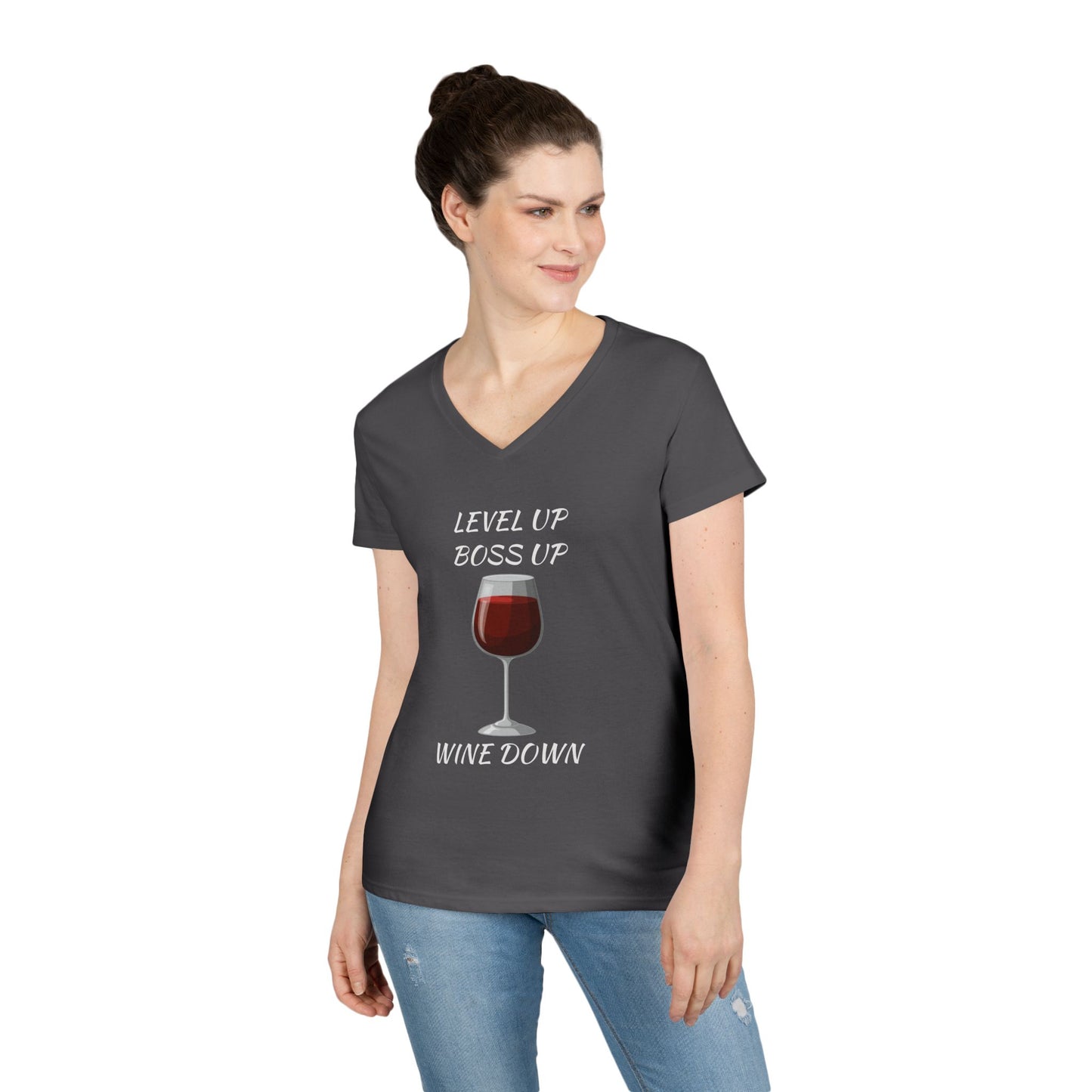 "Wine Down" V-Neck Tee