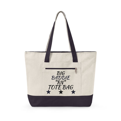 "Big Baddie RN" Canvas Tote