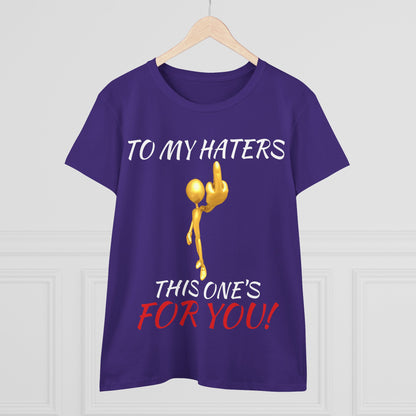 Funny Middle Finger Graphic Tee- Women's