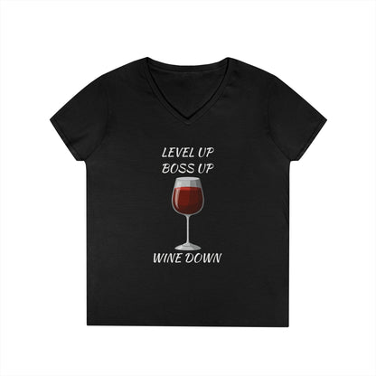 "Wine Down" V-Neck Tee