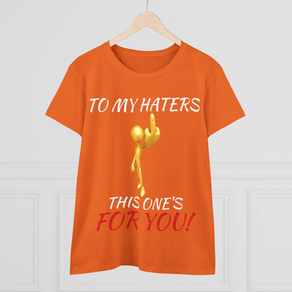 Funny Middle Finger Graphic Tee- Women's
