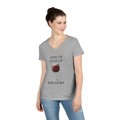 "Wine Down" V-Neck Tee