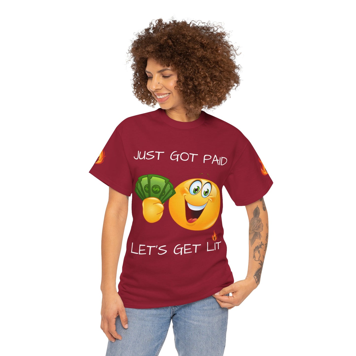'Just Got Paid Let's Get Lit' T-Shirt
