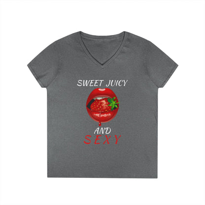 "Sweet Juicy and Sexy" Ladies V-Neck Tee
