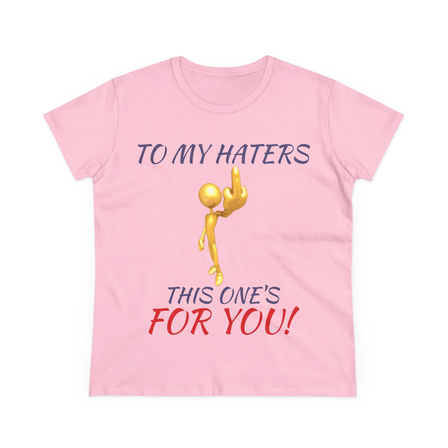 Funny Middle Finger Graphic Tee- Women's