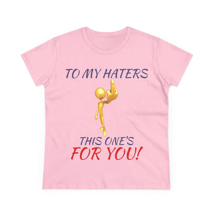 Funny Middle Finger Graphic Tee- Women's