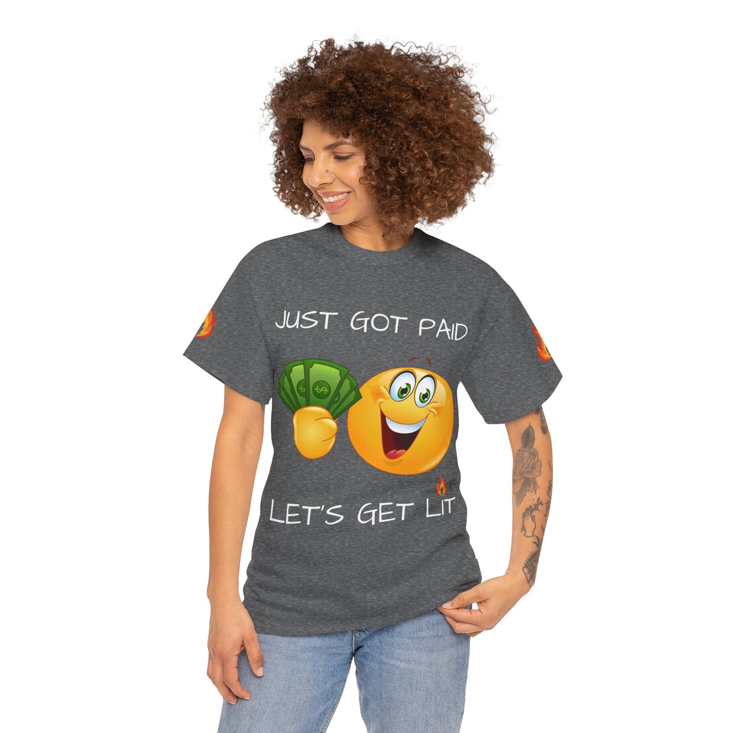 'Just Got Paid Let's Get Lit' T-Shirt