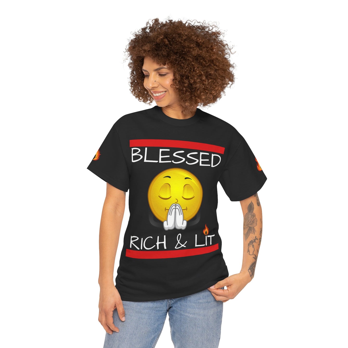 'Blessed Rich & Lit'—Graphic Shirt