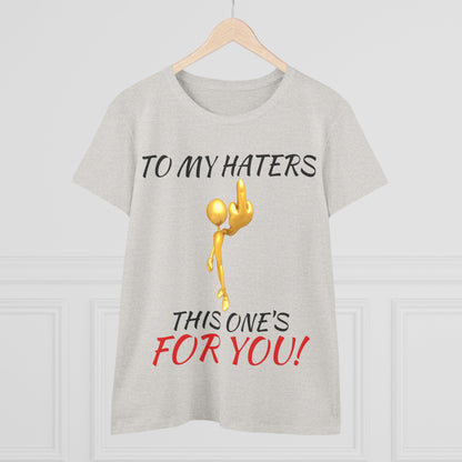 Funny Middle Finger Graphic Tee- Women's