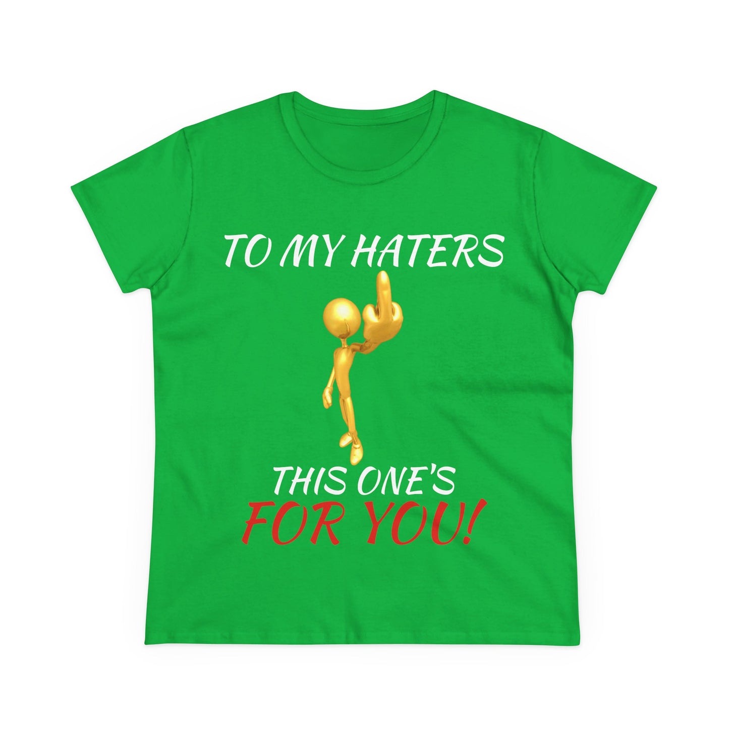 Funny Middle Finger Graphic Tee- Women's