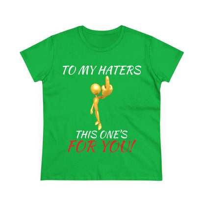 Funny Middle Finger Graphic Tee- Women's