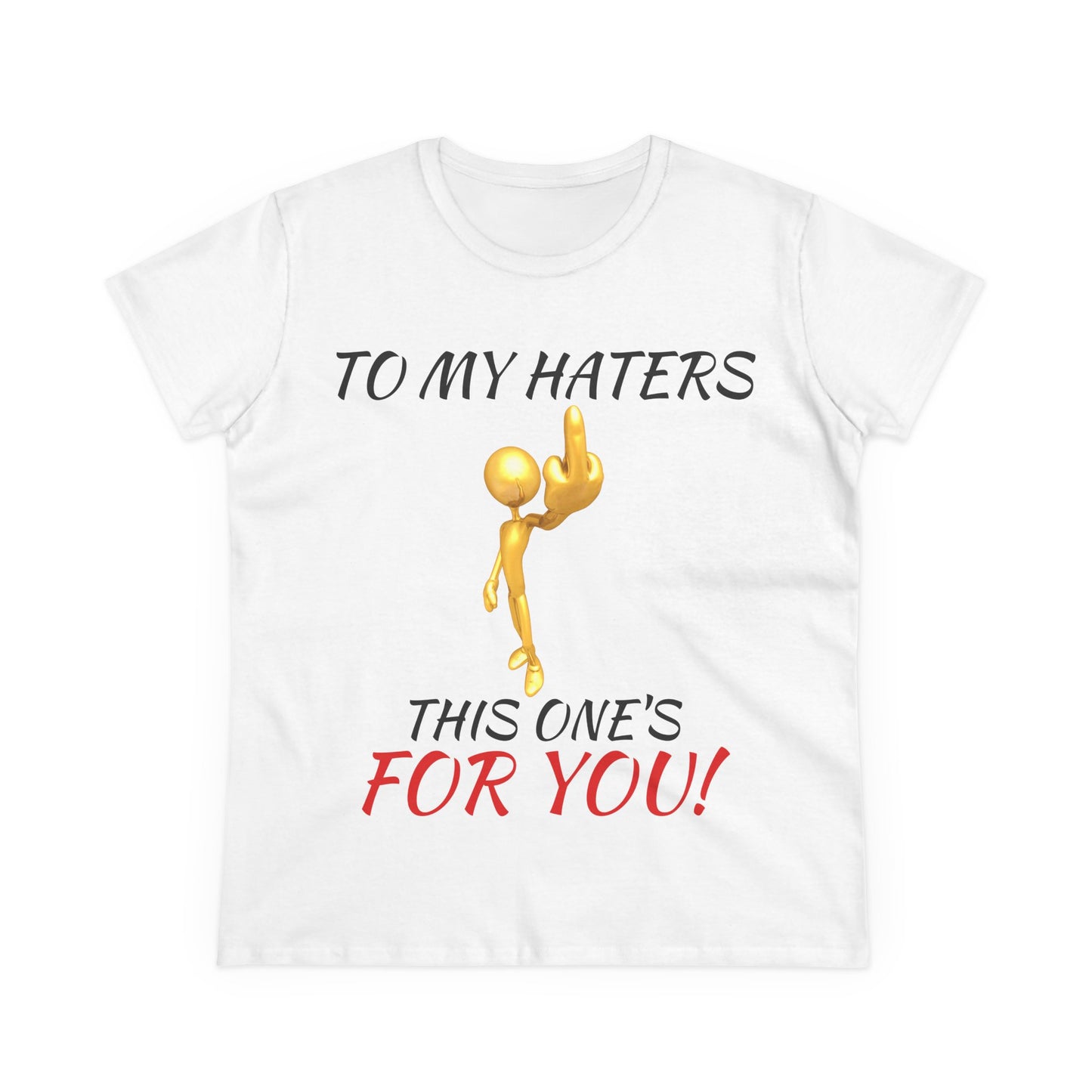 Funny Middle Finger Graphic Tee- Women's